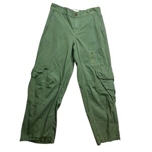 BDG Olive Green Cargo Pants Women's Size 6 UK‎ 10 Cotton Relaxed Fit Utility